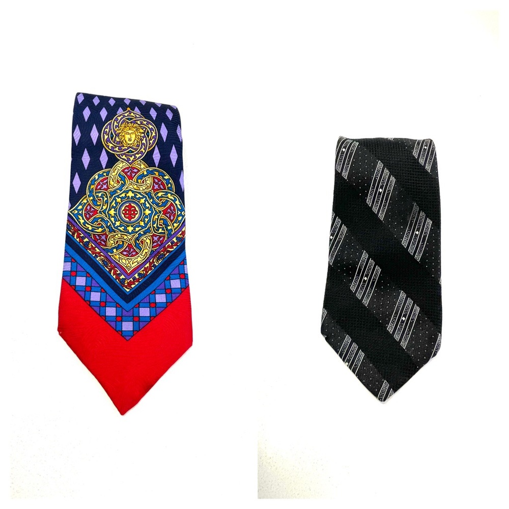 2 Gianni Versace Silk Neckties (one has the Medusa head pattern)